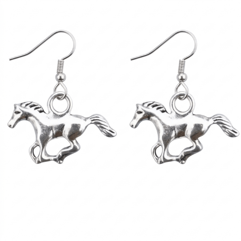Galloping Horse Animal Charm Earrings