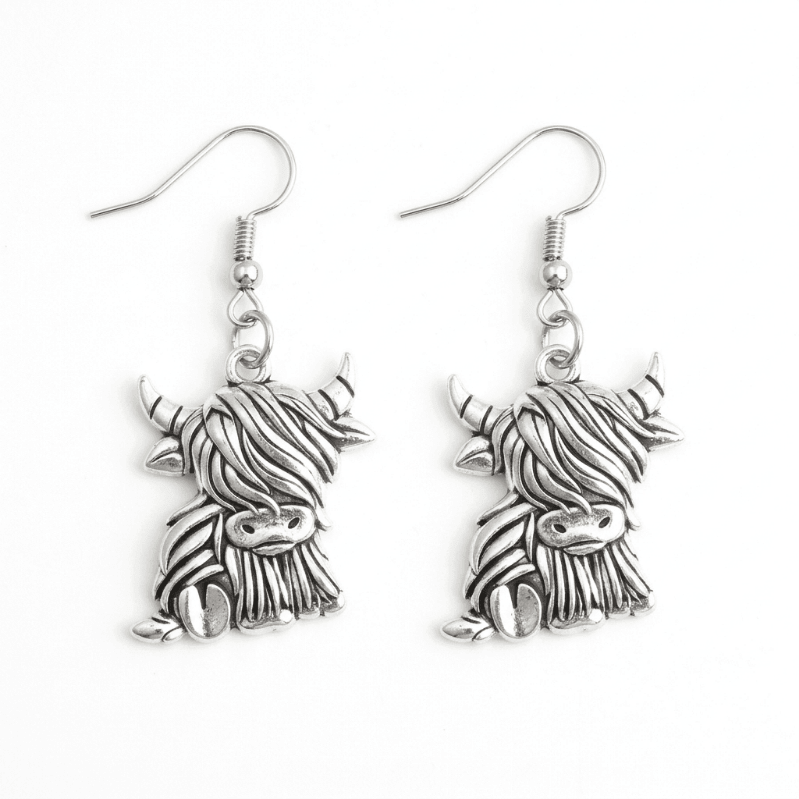 Highland Cow Animal Charm Earrings