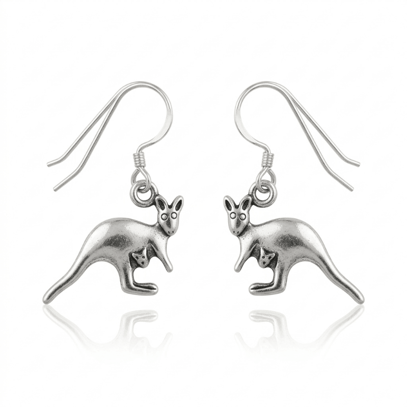 Kangaroo Animal Charm Earrings