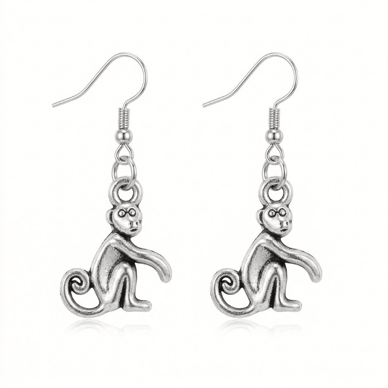 Monkey Animal Charm Earrings