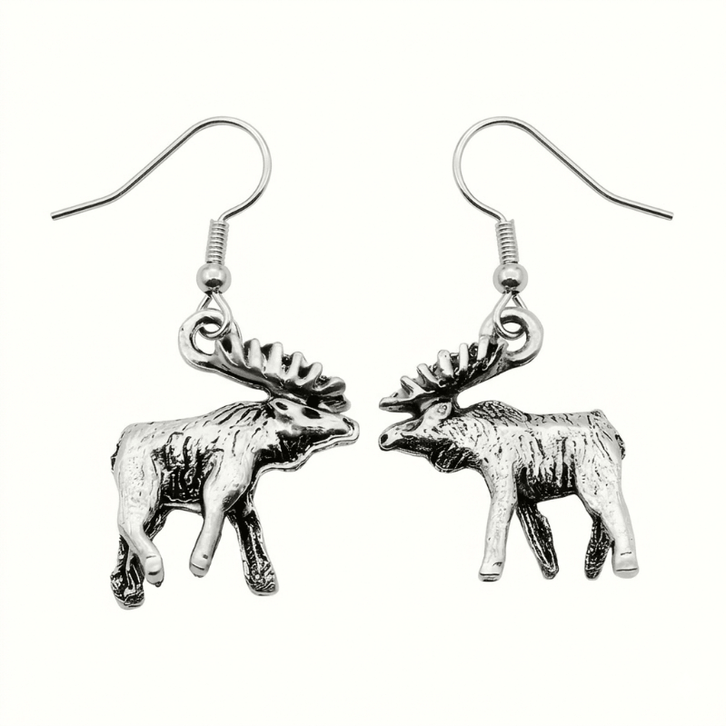 Moose Animal Charm Earrings