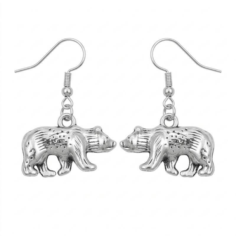 Polar Bear Animal Charm Earrings