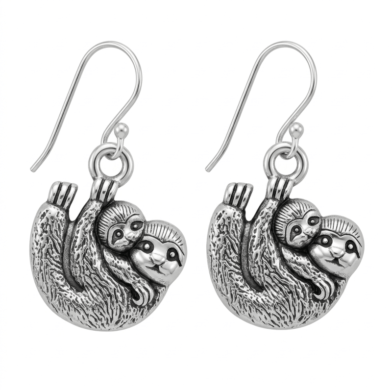 Sloth Animal Charm Earrings