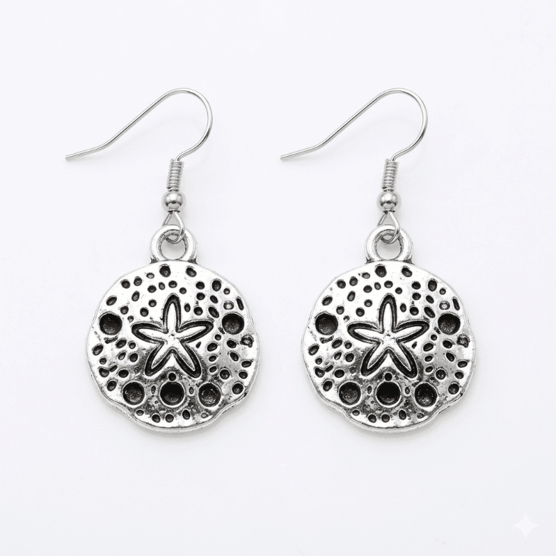Sand Dollar Animal Charm Earrings