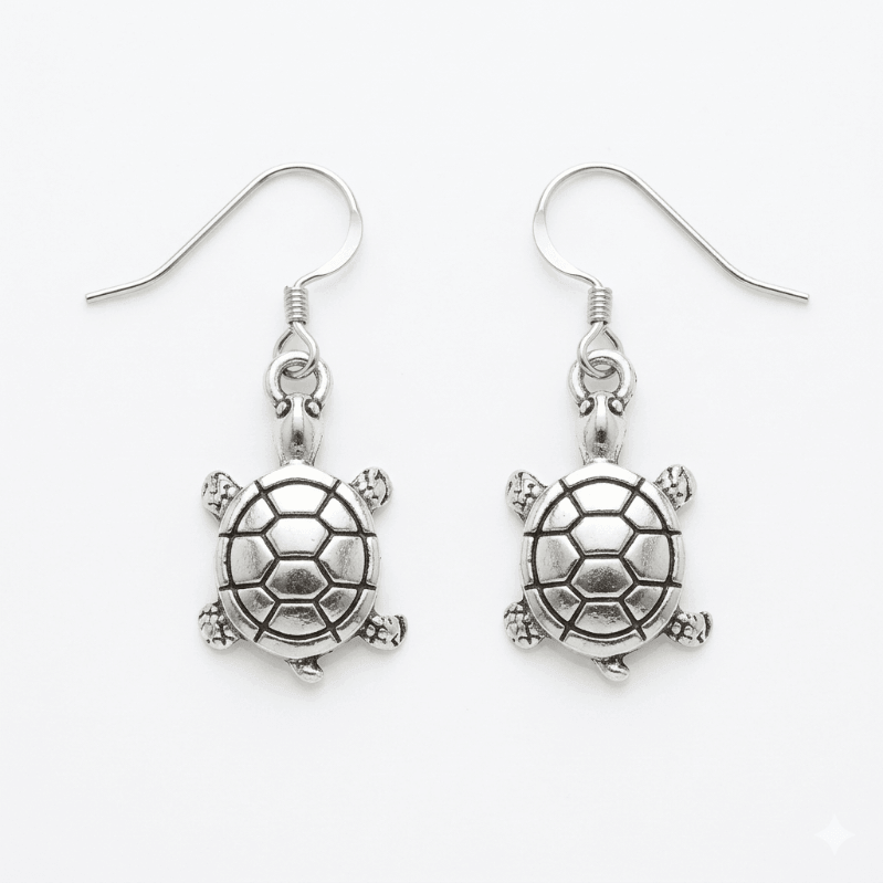 Turtle Animal Charm Earrings