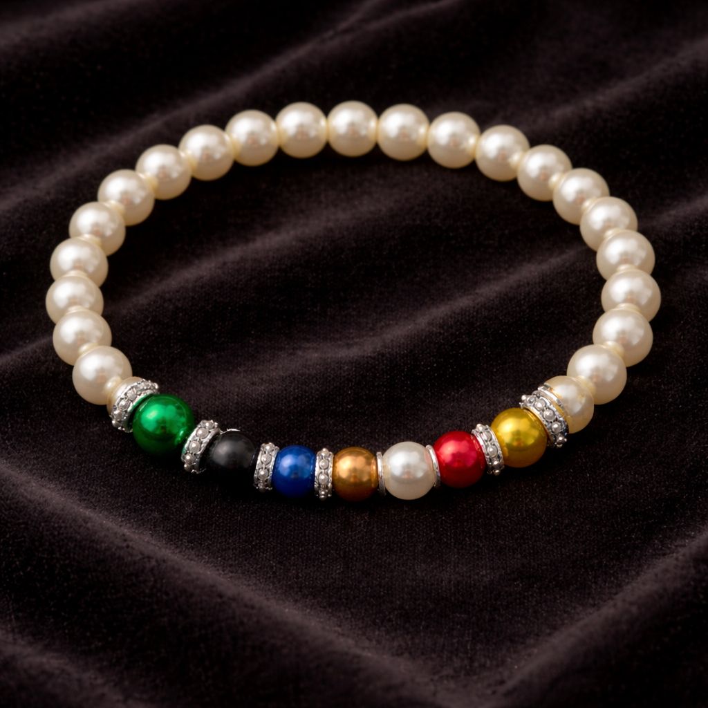 7 C's Glass Pearl Bracelet