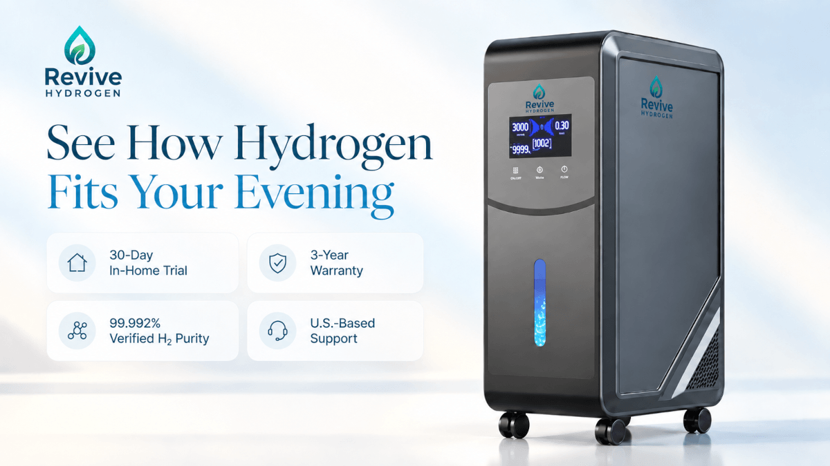 Winding down for the night with a Revive Hydrogen generator