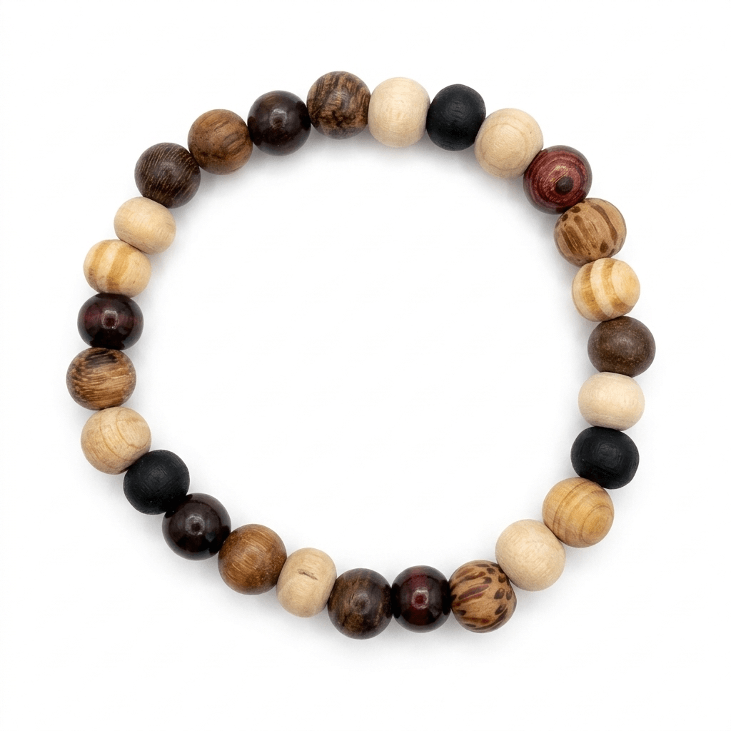 Wood Bead Stretch Bracelet