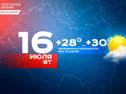 Сегодня в Казани потеплеет до +30 градусов, осадков не ожидается