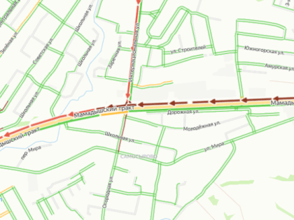 В Казани встало движение по Мамадышскому тракту