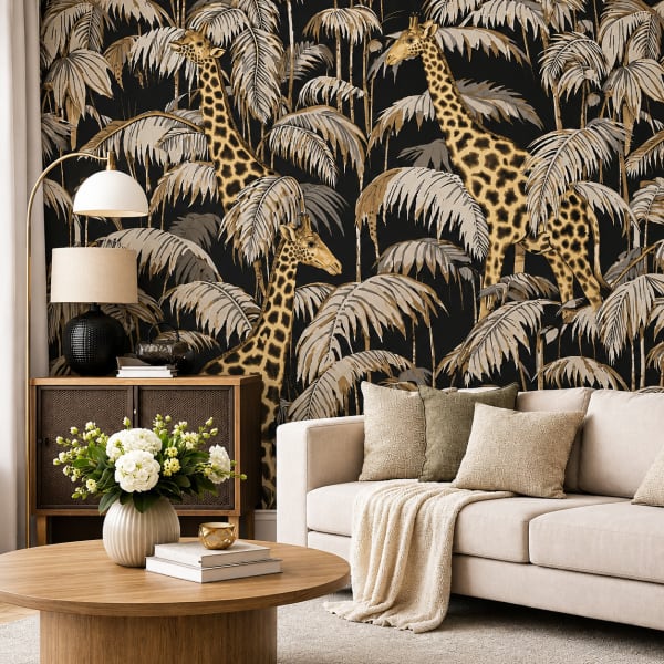 Statement giraffe wallpaper