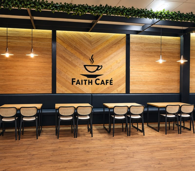 Faith Cafe after symmetrical interior