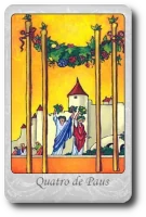 Four of Wands minor arcana tarot