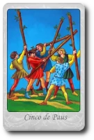 Five of Wands minor arcana tarot