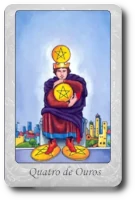 Four of Pentacles minor arcana tarot