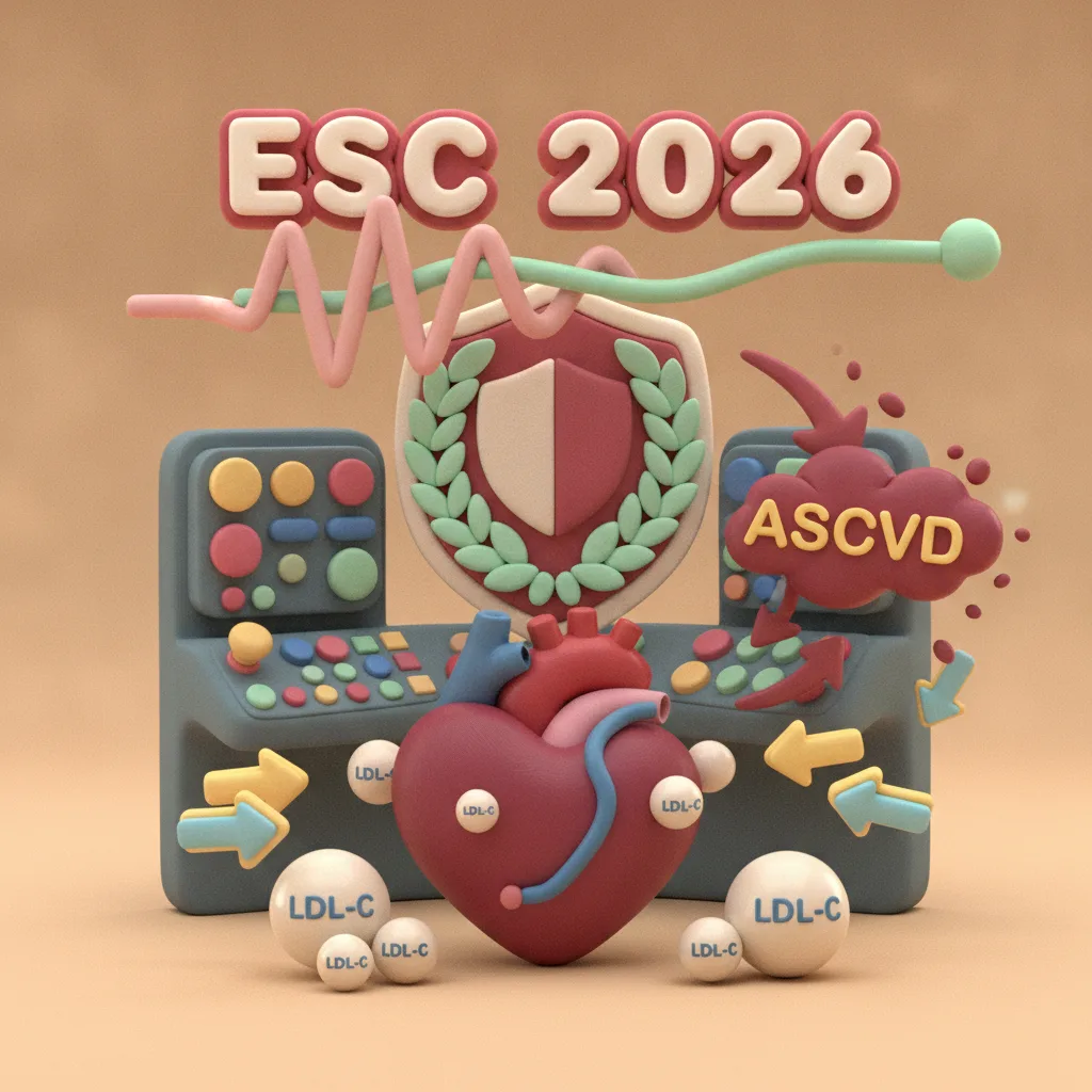 Early LDL-C Goal Attainment Reduces ASCVD Risk, ESC 2026 Highlights