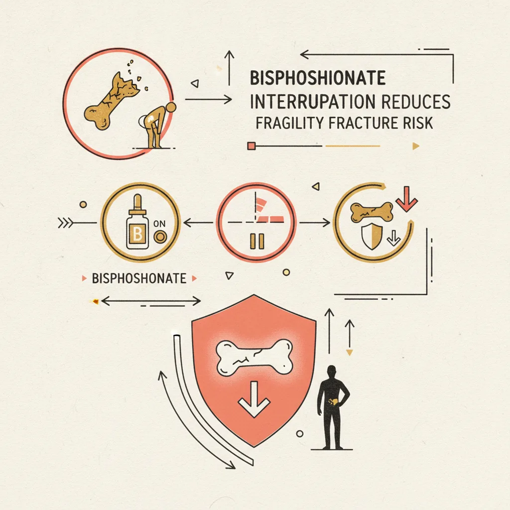 Bisphosphonate Interruption Reduces Fragility Fracture Risk