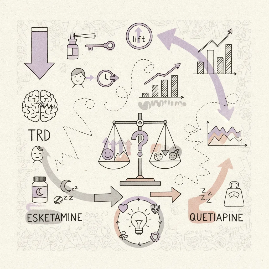 Esketamine vs. quetiapine: which augmentation strategy works for TRD?