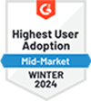 Highest User Adoption Mid-Market Winter 2024