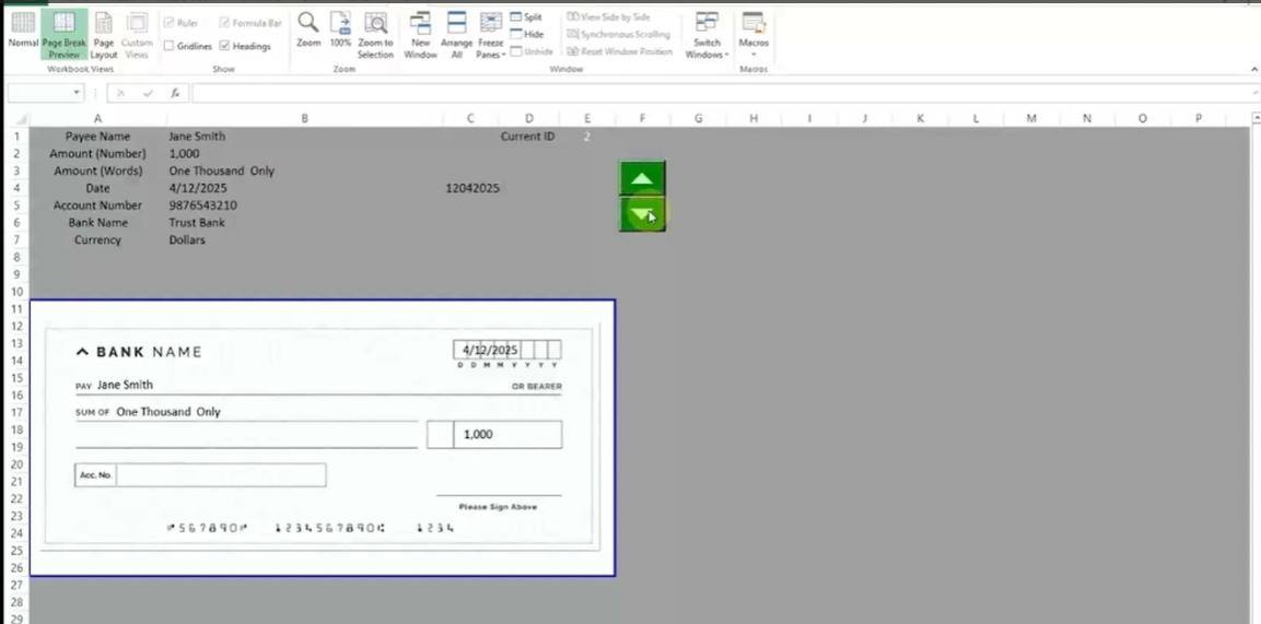Professional Cheque Generator - VBA