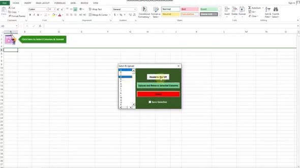 Excel Column Remover & Smart Upload Tool
