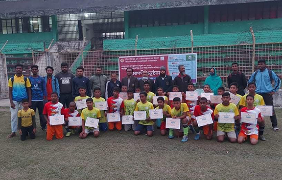 জেলা ক্রীড়া অফিস এর আয়োজনে ৫ দিন ব্যাপি ফুটবল ক্যাম্প সমাপ্ত