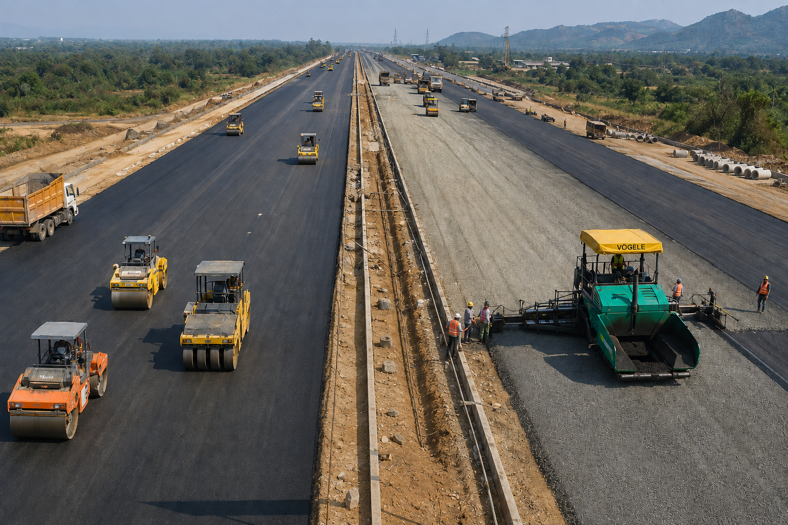 Eight-lane Expressway Km 180+000 to 190+000, Vadodara–Mumbai Expressway PKG-VIII, Gujarat