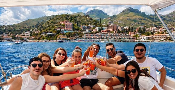 Giardini Naxos Taormina Boat Tour, Swimming break & Prosecco