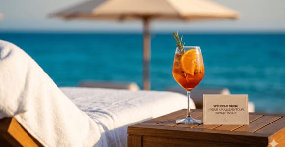 Brindisi : journée privée à la plage avec transfert et transat