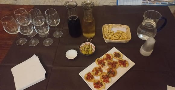 Tasting of traditional wines in a 15th-century courtyard in Lecce