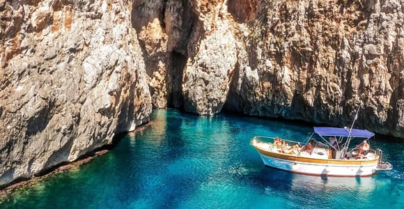 From Leuca: Adriatic Boat Tour with Ionian Caves & Swimming