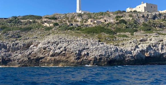 From Torre Vado: Leuca Caves Boat Tour with Aperitif