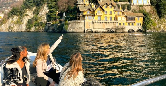 Lago di Como: tour in barca con Prosecco per piccoli gruppi