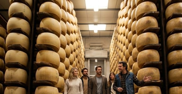De la leche a las ruedas: ruta del parmesano y degustación en Parma