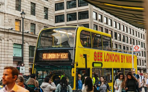 London: London by Night Sightseeing Open-Top Bus Tour