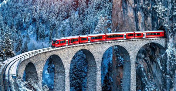 From Milan: Bernina Train Guided Tour to St. Moritz