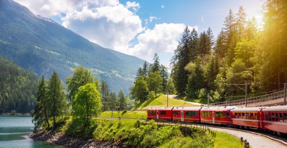 From Milan: St Moritz & Alps Day Trip with Bernina Red Train