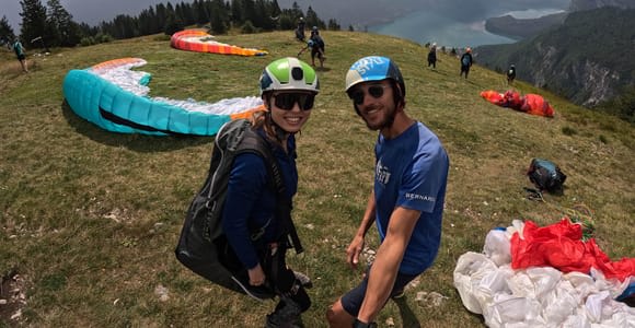 Paragliding over Lake Molveno