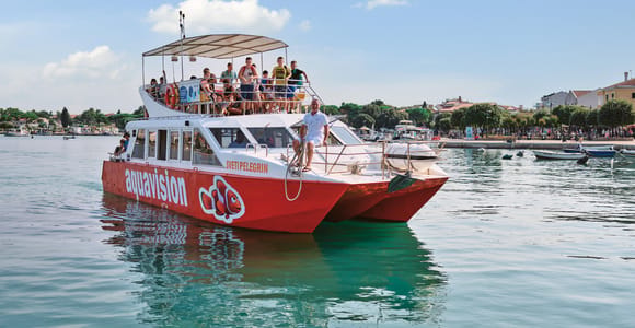 Istria: Visita panorámica en barco de cristal Aquavision por Umag