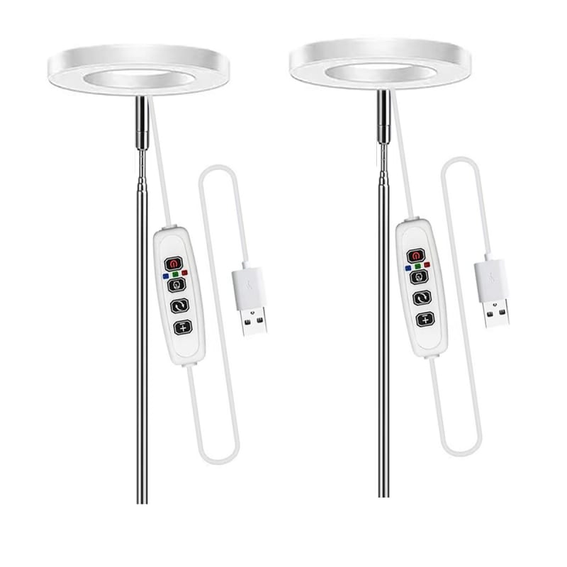 2 Piece LED Mini Plant Growth Light Full Spectrum Timing for Indoor Plants