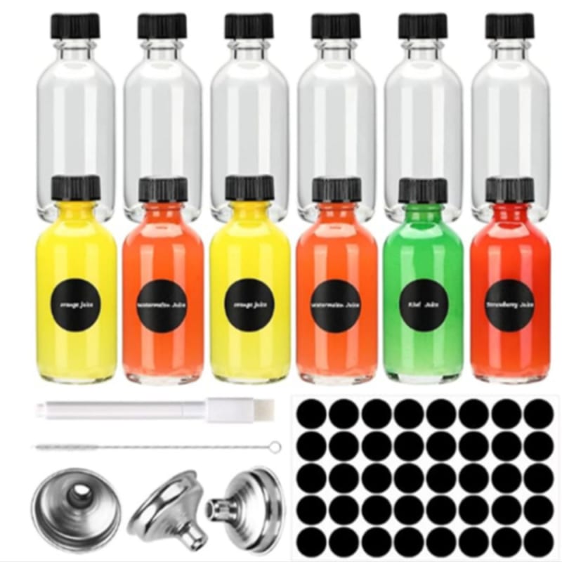 12 Pack 60ml Clear Glass Bottles