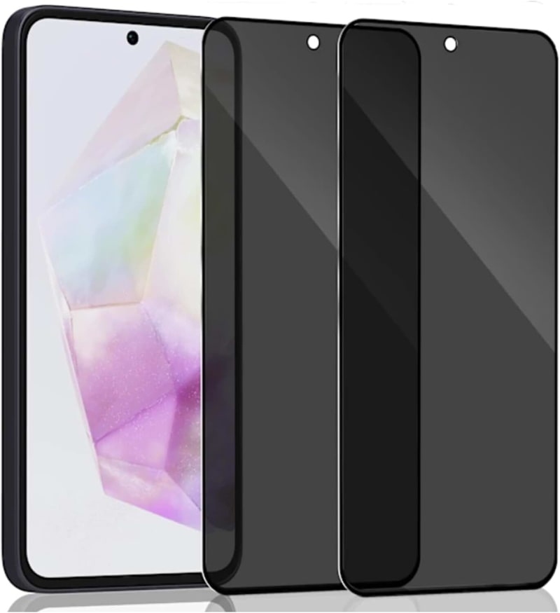 2 Pack Privacy Screen Protector Compatible with Samsung Galaxy A56 | Anti-Spy Tempered Glass | 9H Hardness | Edge-to-Edge Coverage | HD Clear | Value Pack
