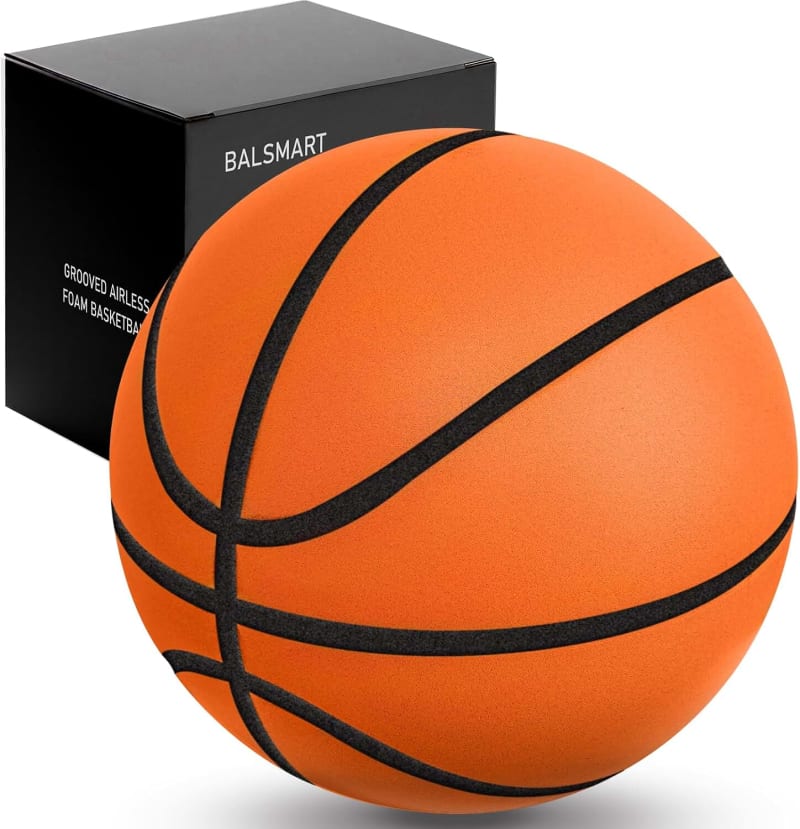 Silent Basketball Size 7/29.5", 570g Weighted Foam Airless Ball for Quiet Indoor Dribbling Training