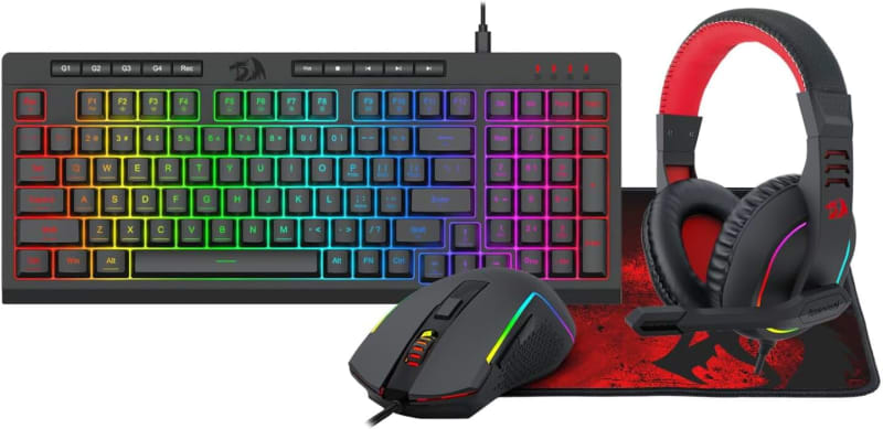 Redragon 4-in-1 RGB Headset Gaming Keyboard and Mouse Set