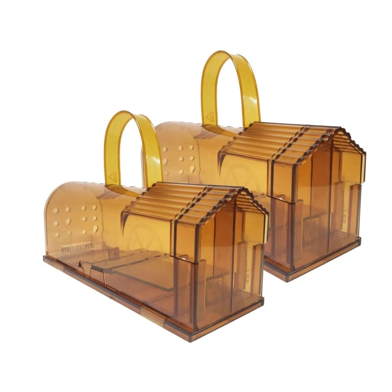2pcs Small Humane Mouse Traps, Reusable Plastic Catch & Release Rat