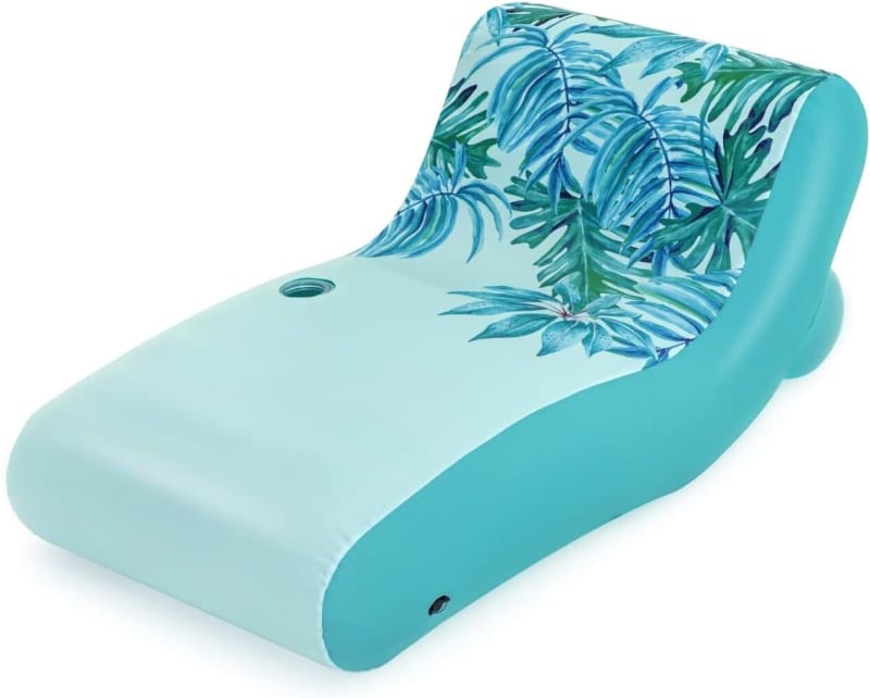Bestway Inflatable Luxury Fabric Pool Lounge, 176 cm x 107 cm Size, Blue