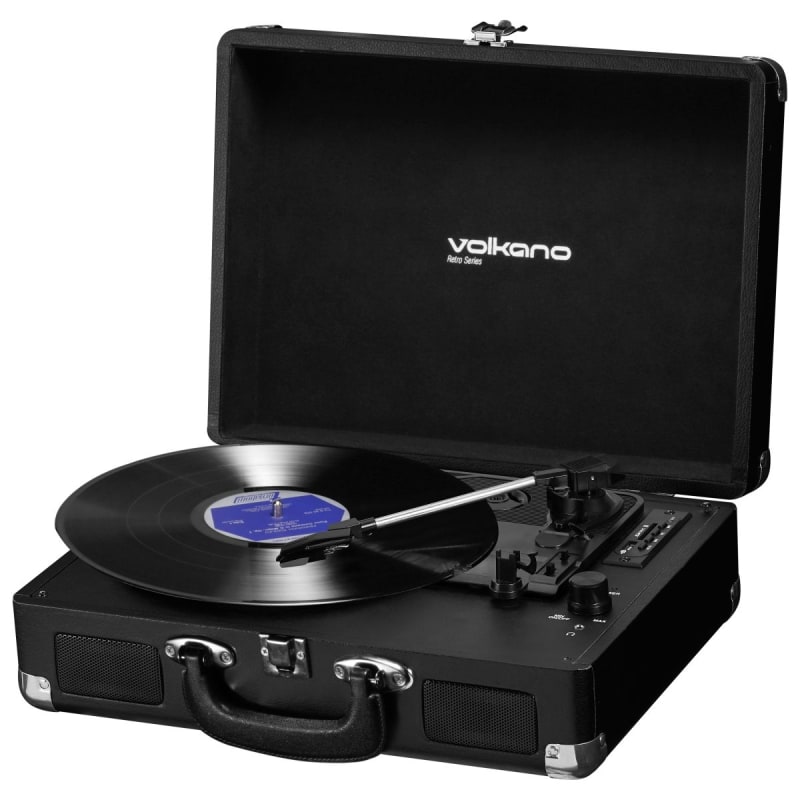 Volkano Retro Series Bluetooth Turntable with USB & SD Recording