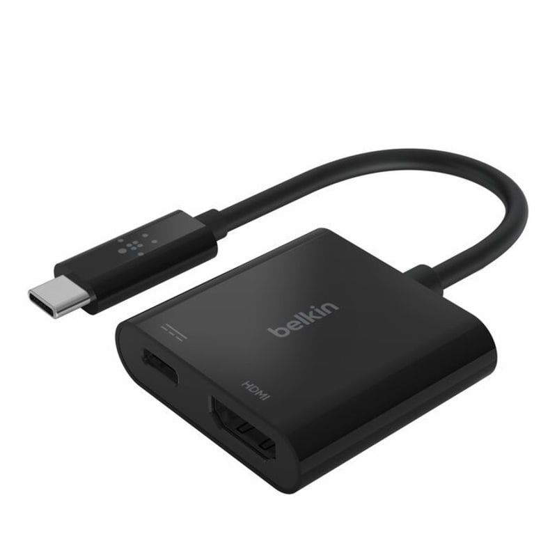 Belkin - USB-C to HDMI + Charge Adapter - Black