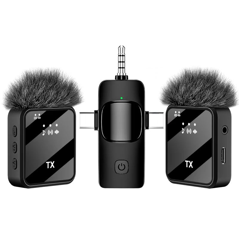 Dual Wireless Lavalier Microphone - 2 In 1