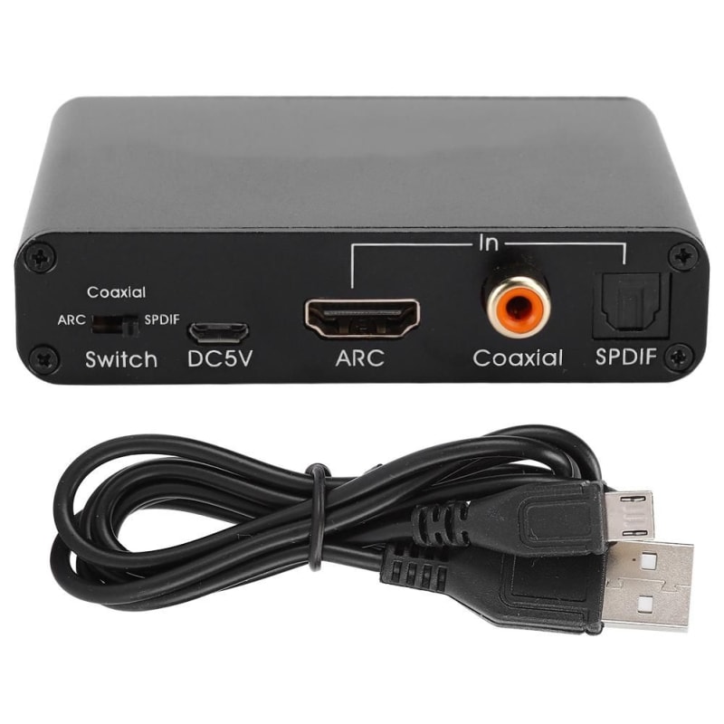 HDMI Arc to Optical Coaxial Dac Audio Converter with 3.5mm Headphone Jack